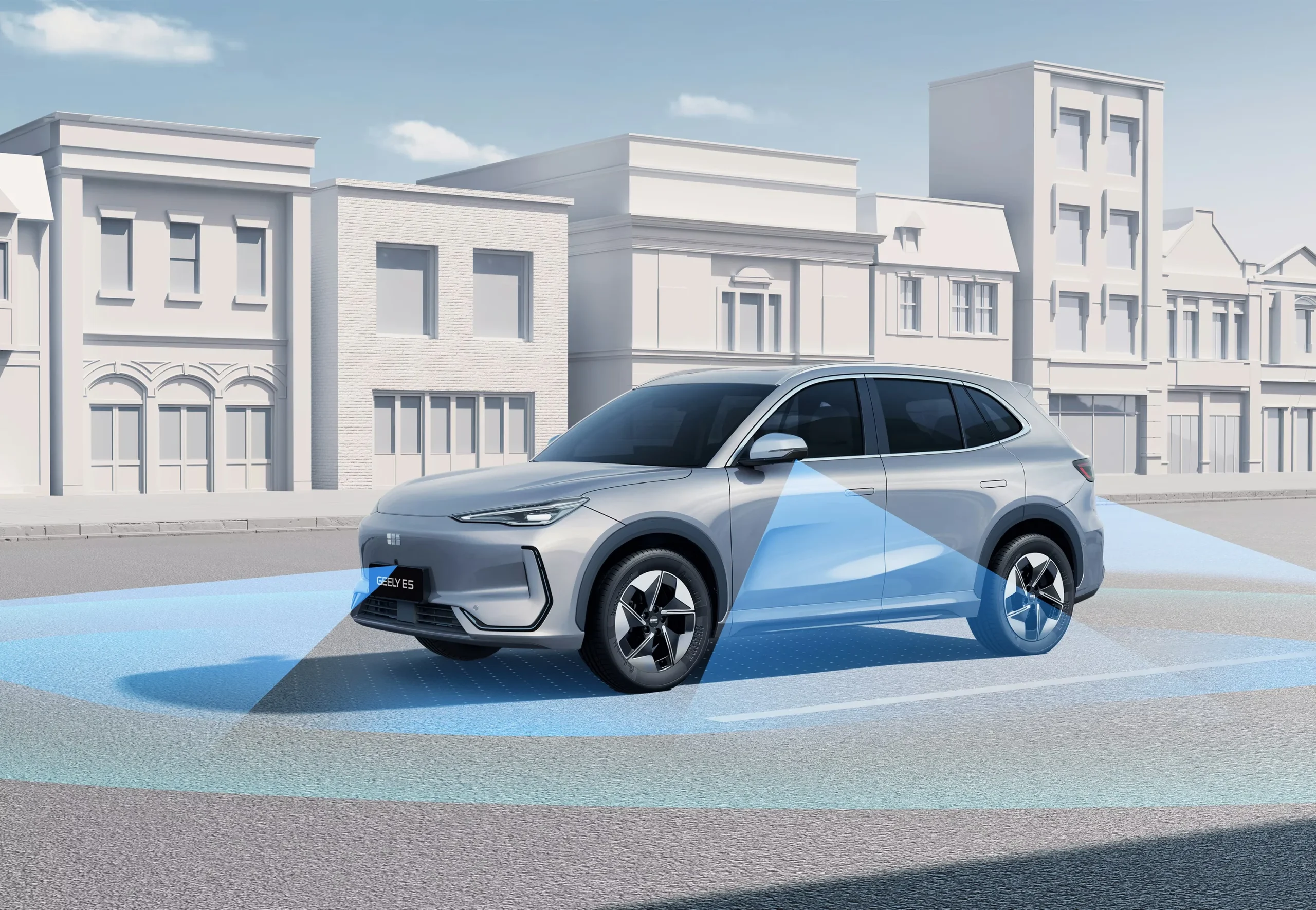 GEELY E5 ELEKTROMOS SUV 18 GEELY MENTES E5 360° kamera