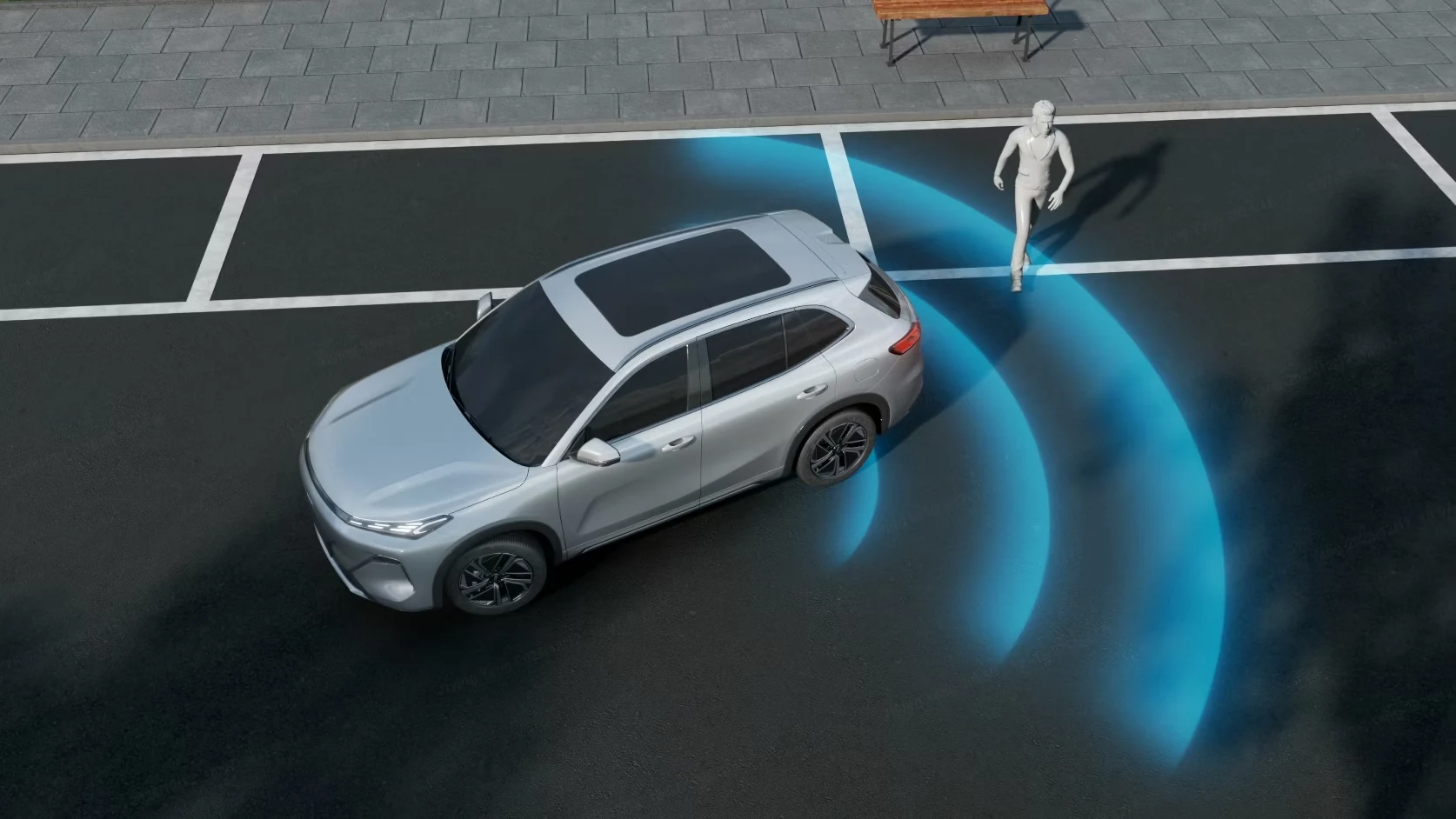 GEELY STARRAY EM-i 17 GEELY STARRAY alacsony sebességű vészfékezés