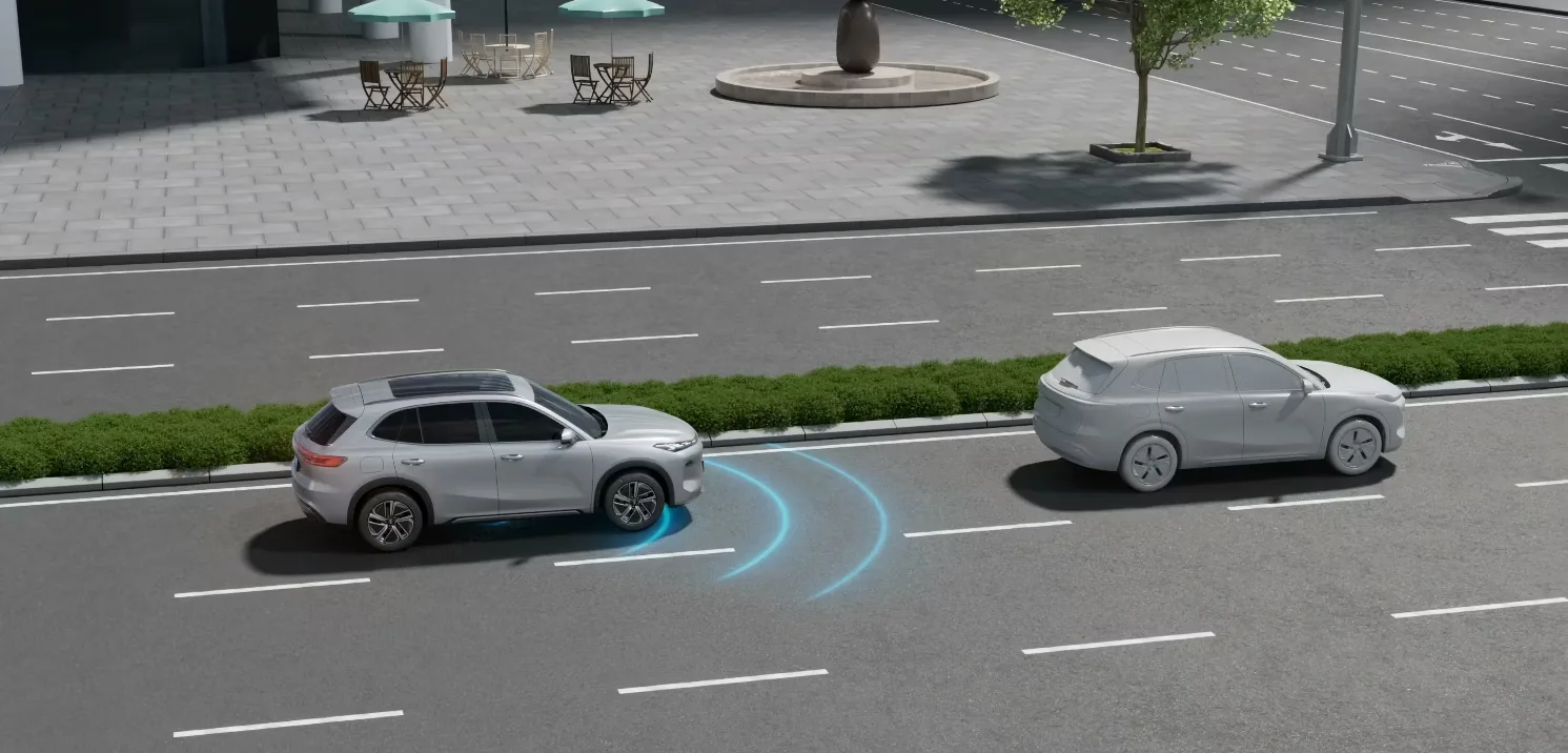 GEELY STARRAY EM-i 19 GEELY MENTES STARRAY ÜTKÖZÉSELKERÜLŐ AUTOMATIKA: Figyelmeztet és szükség esetén aktívan támogatja a fékezést az ütközések kockázatának csökkentésére.