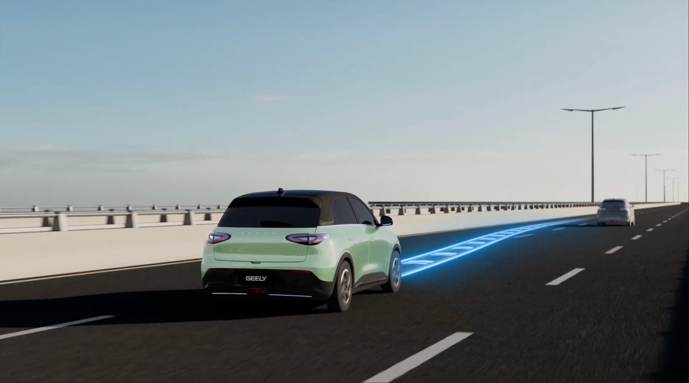 GEELY E2 24 GEELY E2 Asszisztált sávváltás