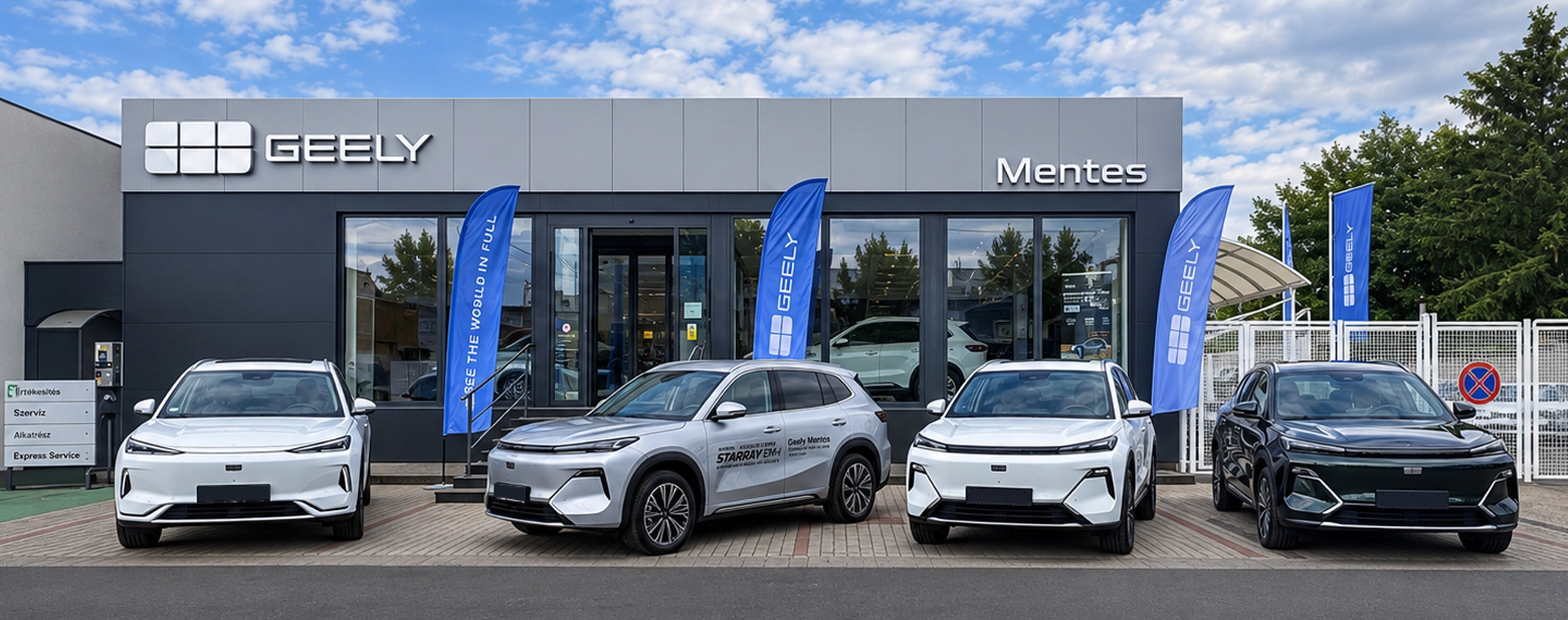 GEELY MENTES autószalon - külső kép