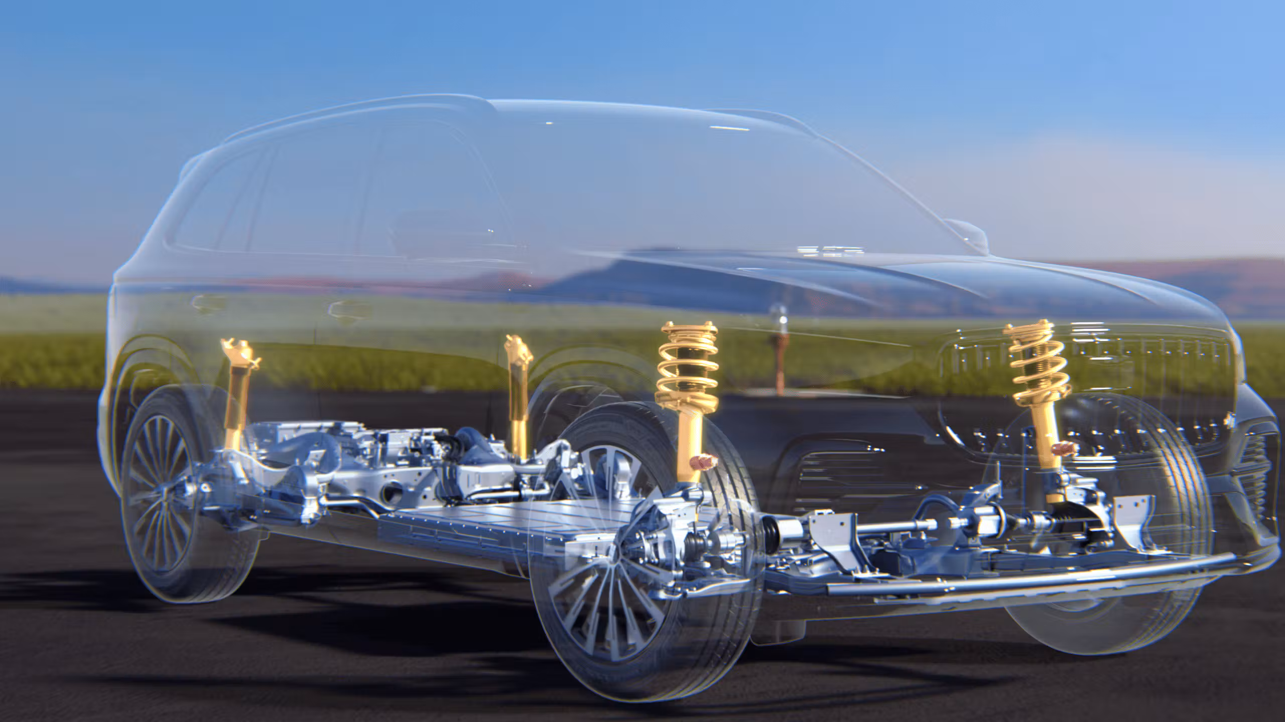 GEELY MONJARO EM-i 21 PRECÍZ IRÁNYÍTHATÓSÁG Európai utakra optimalizált futómű, intelligens elektromos összkerékhajtás és a kategóriájában egyedülálló CCD adaptív lengéscsillapítás: ez a kombináció hatékonyan csillapítja az úthibákat, miközben stabil és precíz úttartást biztosít.