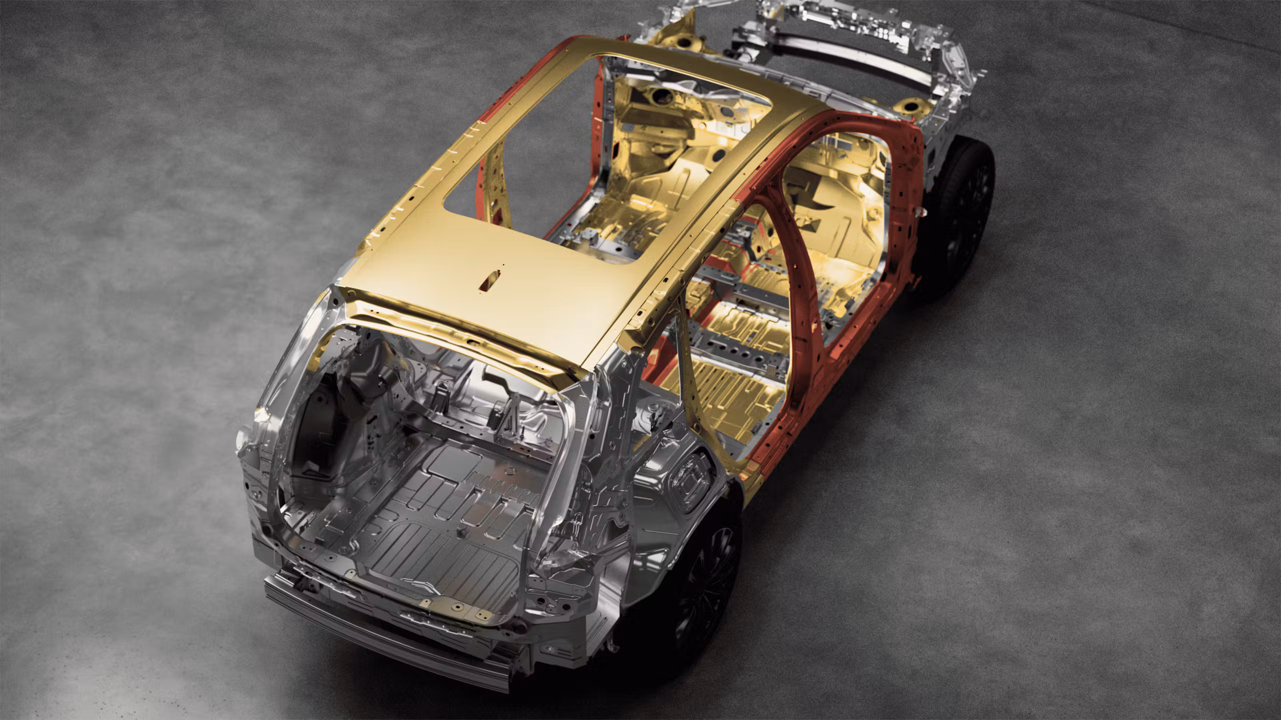 GEELY MONJARO EM-i 22 ACÉLOS VÉDELEM Dupla védelem az utasoknak és az akkumulátornak a karosszéria stratégiai pontjain bevetett nagy szilárdságú acélnak és a Geely fejlett akkumulátorbiztonsági rendszerének köszönhetően.